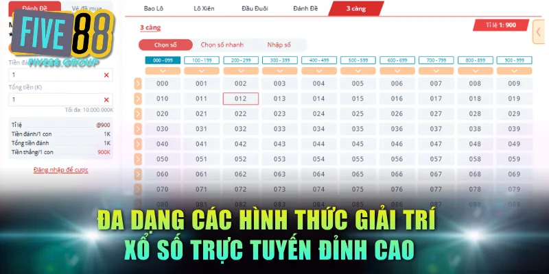 Đa dạng các hình thức giải trí xổ số trực tuyến đỉnh cao